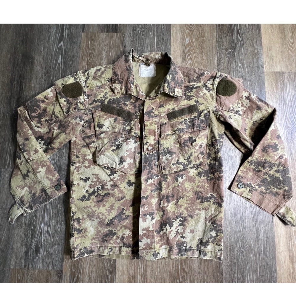 Italian Army Field Jacket Mens 48 Camo Vegetato Digital Combat Military Surplus